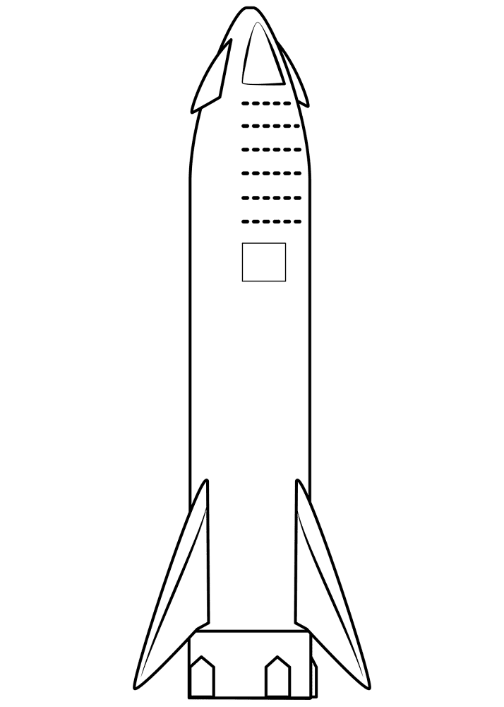 Desenho de Foguete para colorir e imprimir: número 36