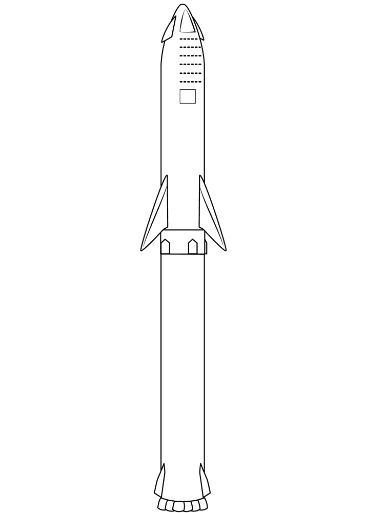 Desenho de Foguete para colorir e imprimir: número 37