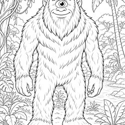 Desenho de Folclore para colorir e imprimir: número 5