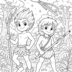 Desenho de Folclore para colorir e imprimir: número 10