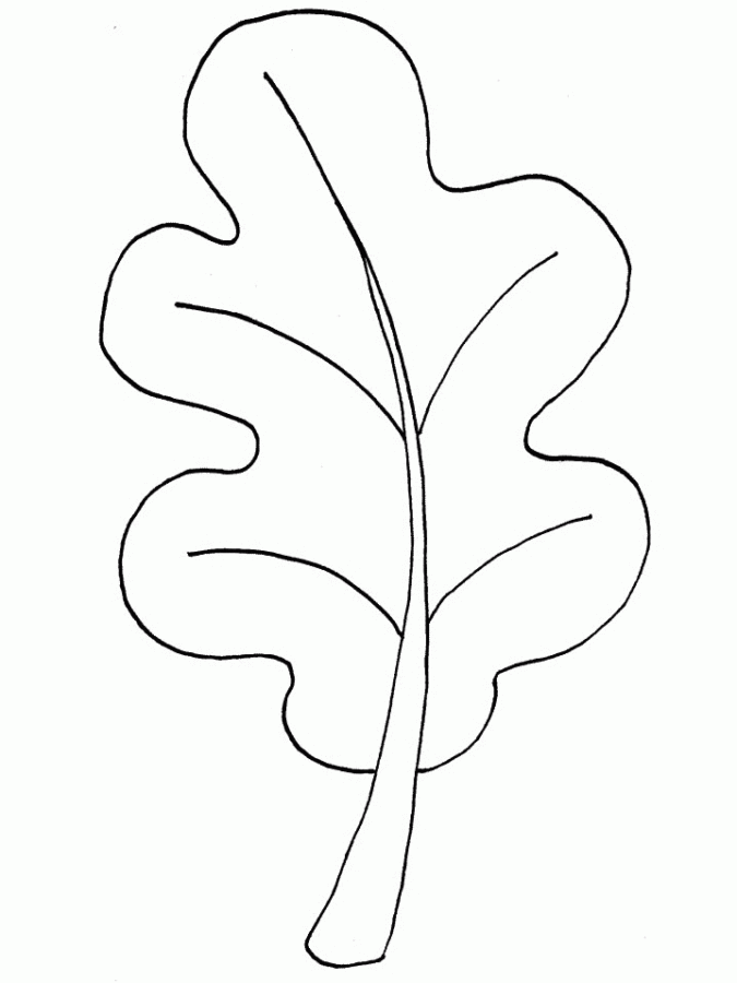 Desenho de Folhas para colorir e imprimir: número 1