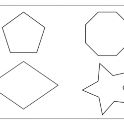 Desenho de Formas para colorir e imprimir: número 4