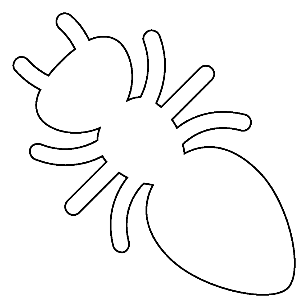 Desenho de Formigas para colorir e imprimir: número 3