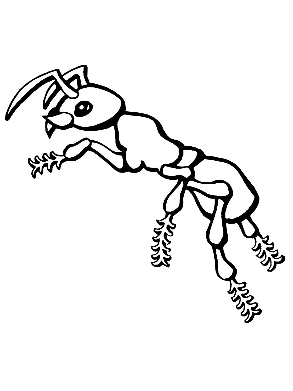 Desenho de Formigas para colorir e imprimir: número 9