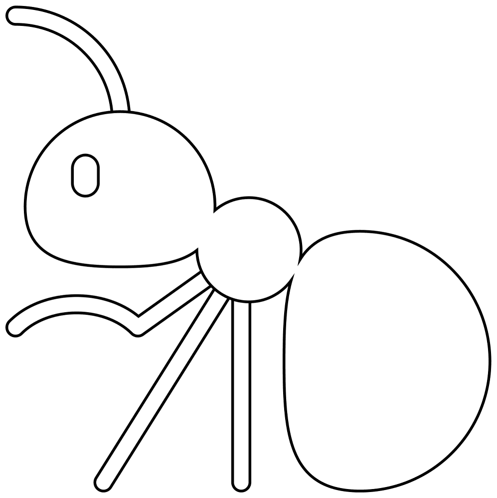 Desenho de Formigas para colorir e imprimir: número 13