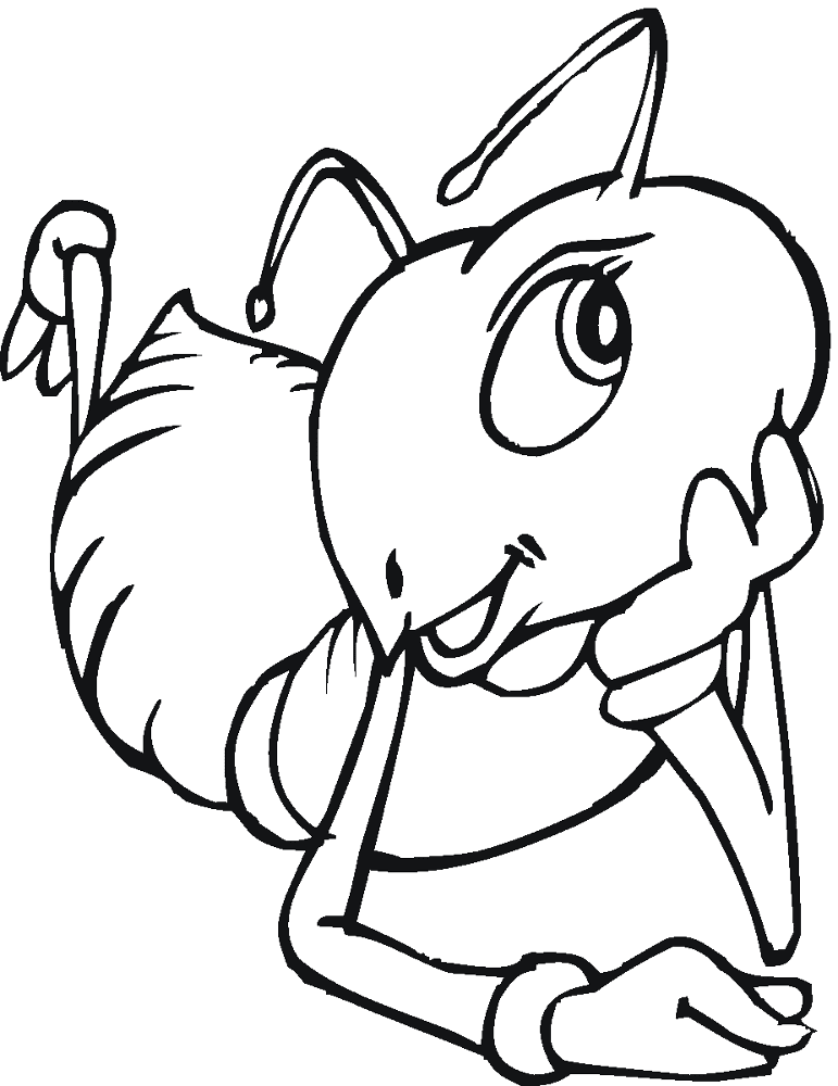 Desenho de Formigas para colorir e imprimir: número 32