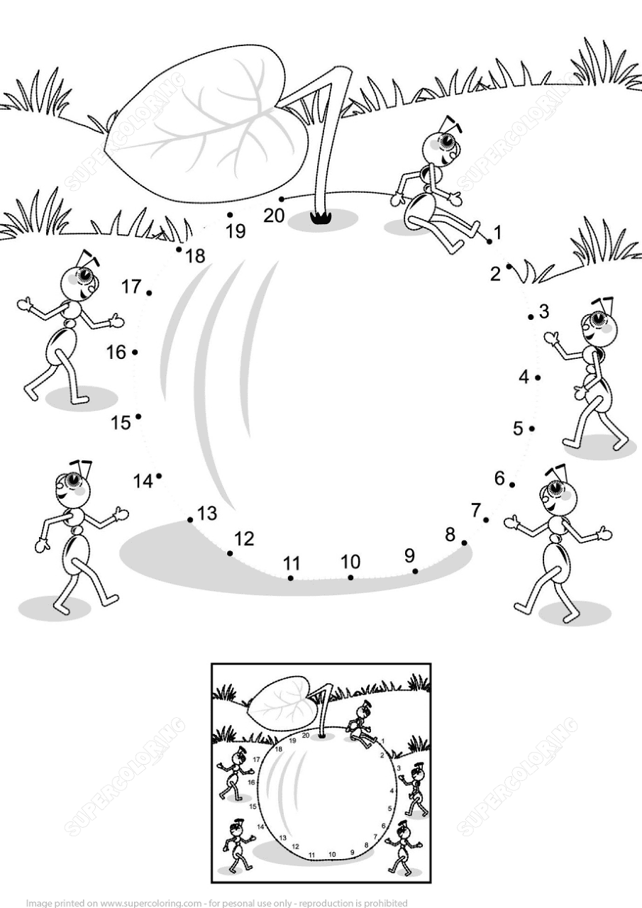 Desenho de Formigas para colorir e imprimir: número 42