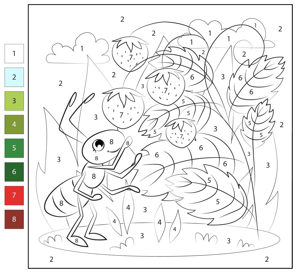 Desenho de Formigas para colorir