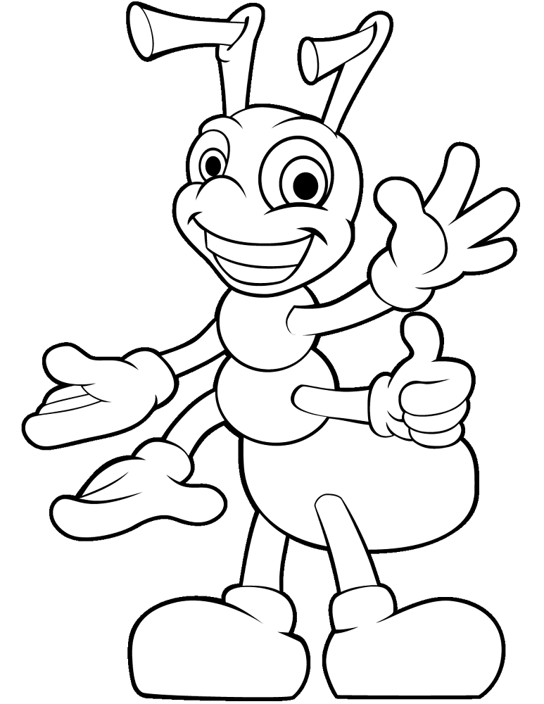 Desenho de Formigas para colorir