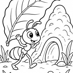 Desenho de Formigas para colorir
