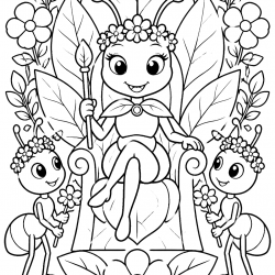 Desenho de Formigas para colorir