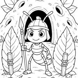 Desenho de Formigas para colorir