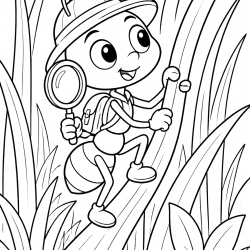 Desenho de Formigas para colorir