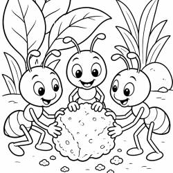 Desenho de Formigas para colorir