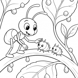 Desenho de Formigas para colorir