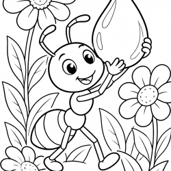 Desenho de Formigas para colorir
