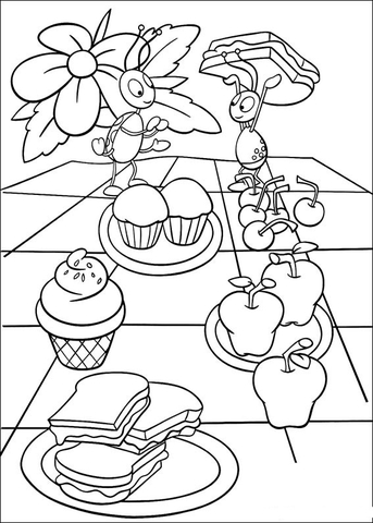 Desenho de Formigas para colorir