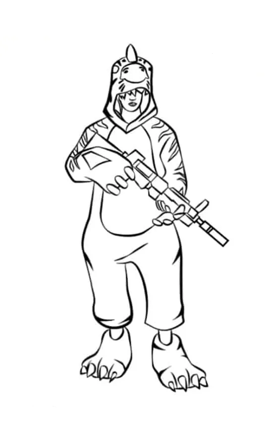 Desenho de Free Fire para colorir e imprimir: número 7