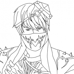 Desenho de Free Fire para colorir e imprimir: número 14