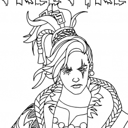 Desenho de Free Fire para colorir e imprimir: número 16