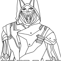 Desenho de Free Fire para colorir e imprimir: número 19