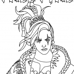Desenho de Free Fire para colorir e imprimir: número 21