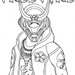 Desenho de Free Fire para colorir e imprimir: número 22