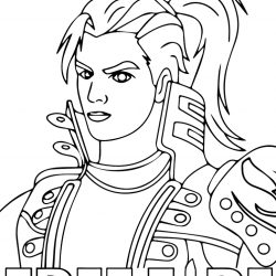 Desenho de Free Fire para colorir e imprimir: número 23