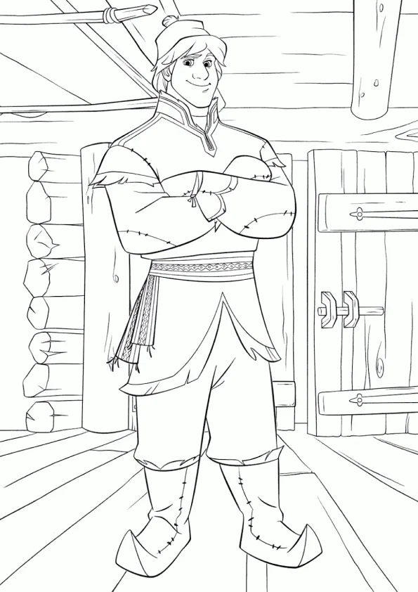 Desenho de Frozen para colorir e imprimir: número 4