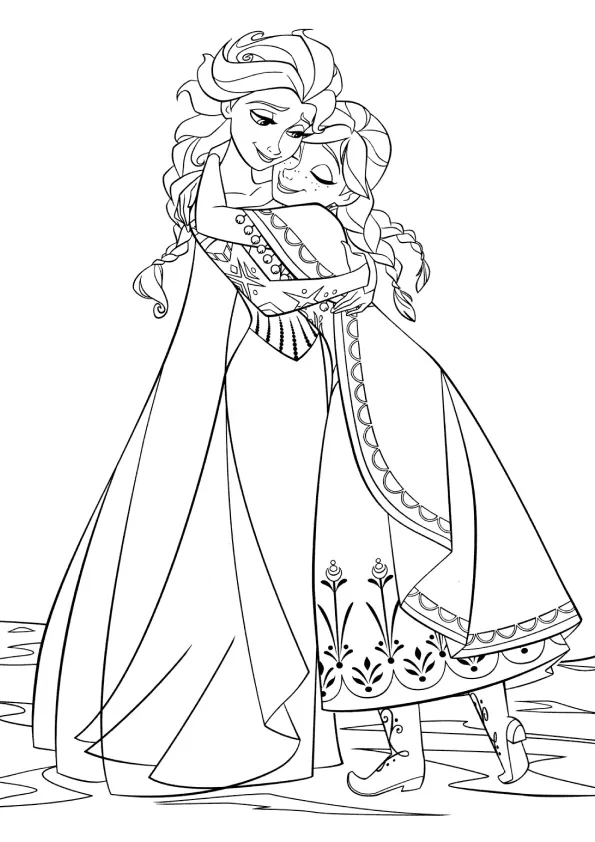 Desenho de Frozen para colorir e imprimir: número 7