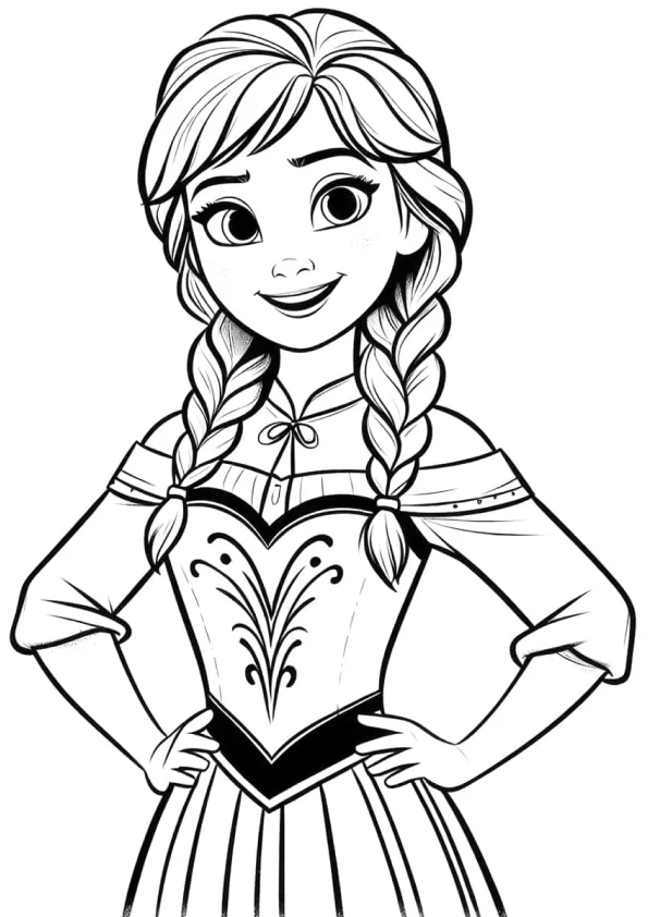 Desenho de Frozen para colorir e imprimir: número 8