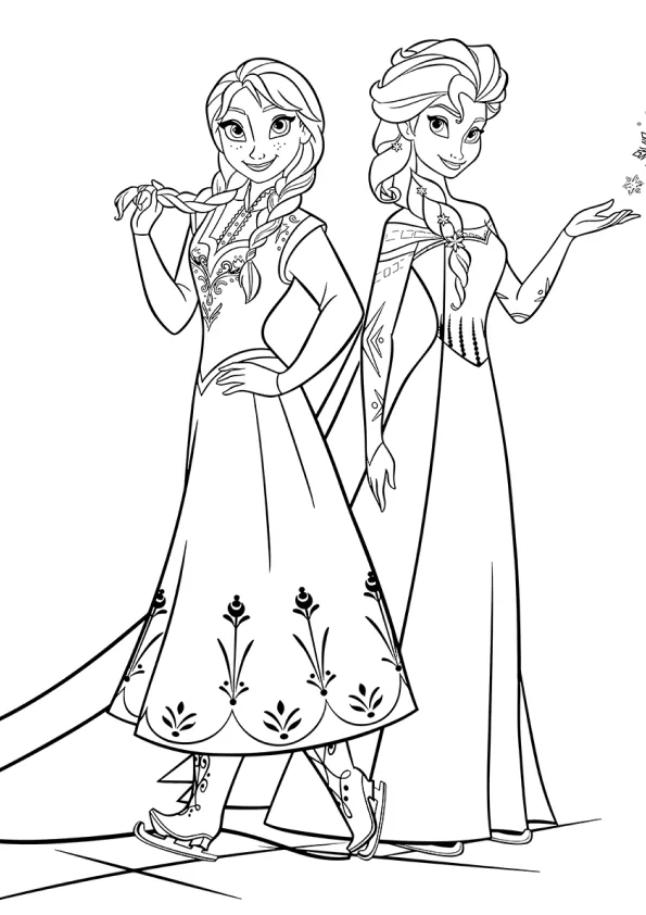 Desenho de Frozen para colorir e imprimir: número 9