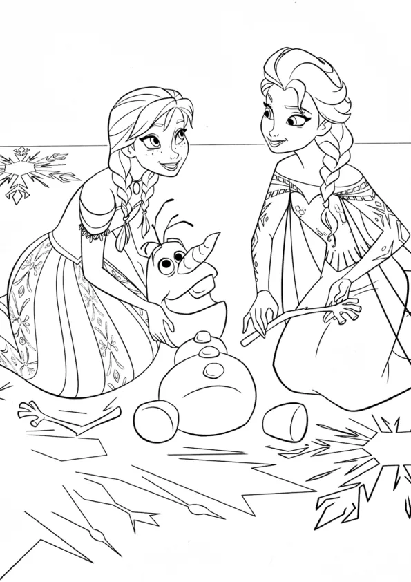 Desenho de Frozen para colorir e imprimir: número 10