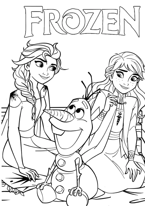 Desenho de Frozen para colorir e imprimir: número 13