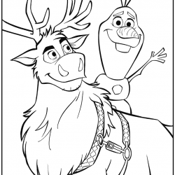 Desenho de Frozen para colorir e imprimir: número 14