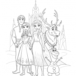 Desenho de Frozen para colorir e imprimir: número 15