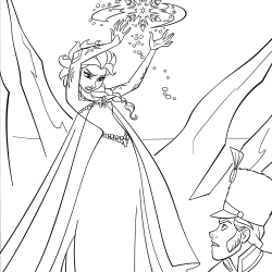 Desenho de Frozen para colorir e imprimir: número 16
