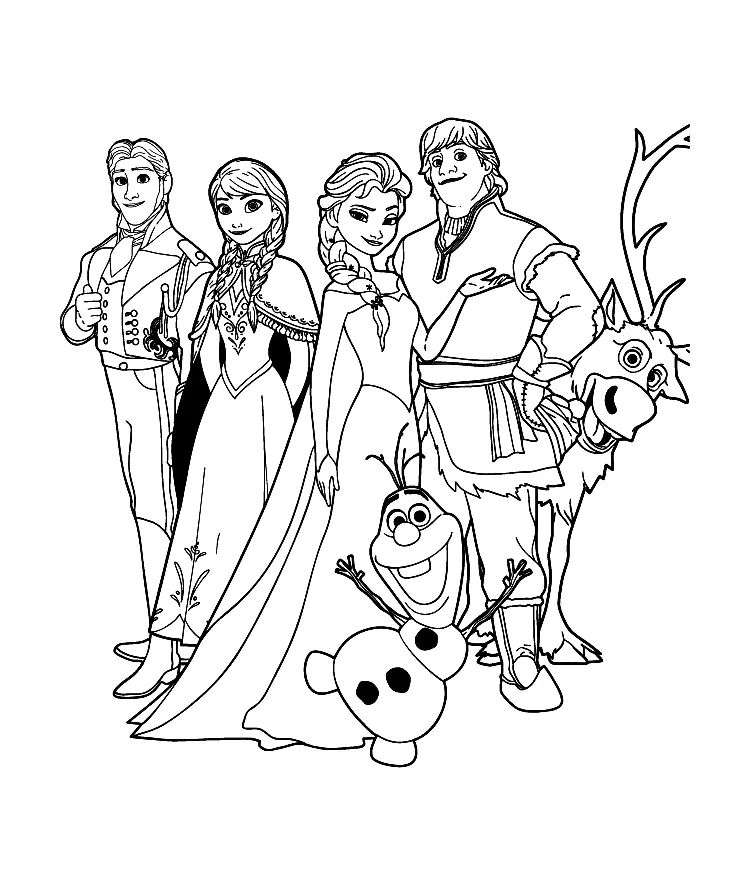 Desenho de Frozen para colorir e imprimir: número 17