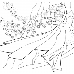 Desenho de Frozen para colorir e imprimir: número 18