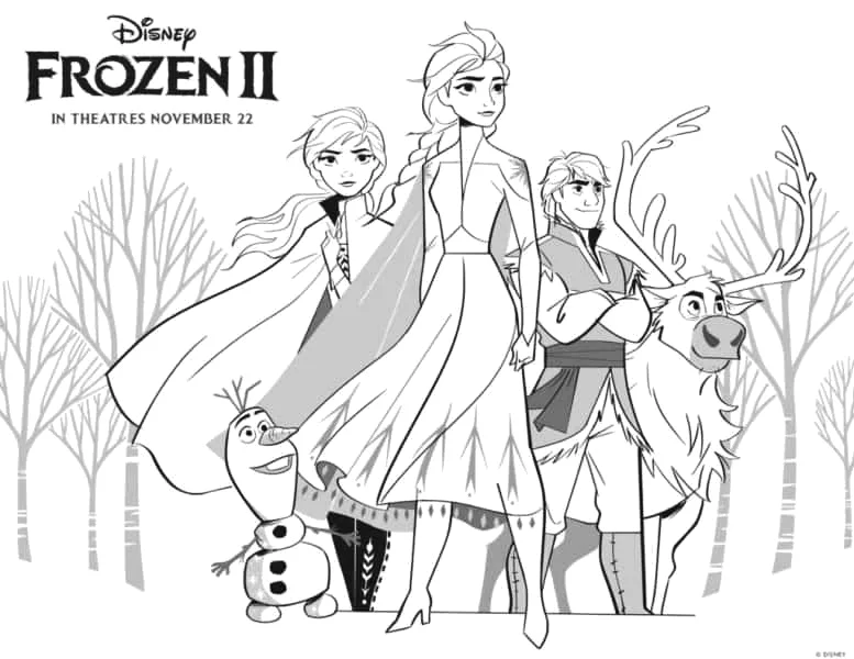 Desenho de Frozen para colorir e imprimir: número 21