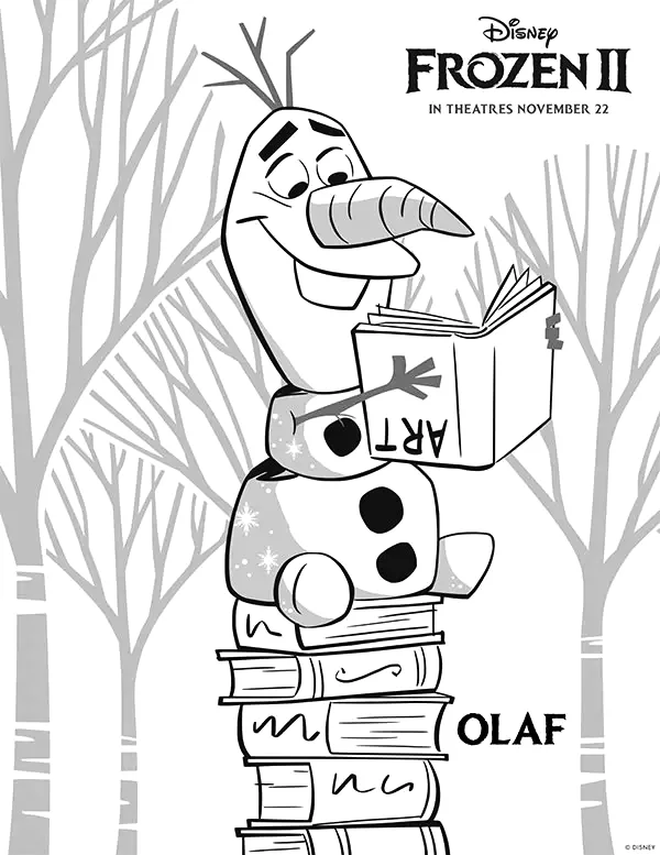 Desenho de Frozen para colorir e imprimir: número 22