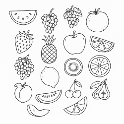 Desenho de Frutas para colorir e imprimir: número 10