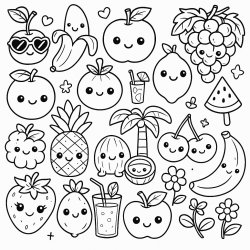 Desenho de Frutas para colorir e imprimir: número 12