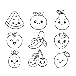 Desenho de Frutas para colorir e imprimir: número 13