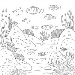 Desenho de Fundo do Mar para colorir e imprimir: número 11