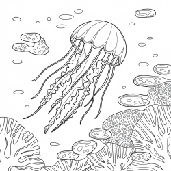 Desenho de Fundo do Mar para colorir e imprimir: número 13