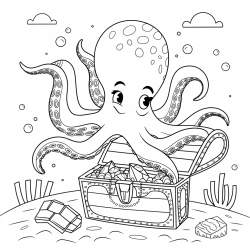 Desenho de Fundo do Mar para colorir e imprimir: número 21
