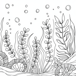 Desenho de Fundo do Mar para colorir e imprimir: número 23