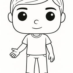 Desenho de Funko Pop para colorir e imprimir: número 3