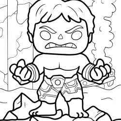 Desenho de Funko Pop para colorir e imprimir: número 5